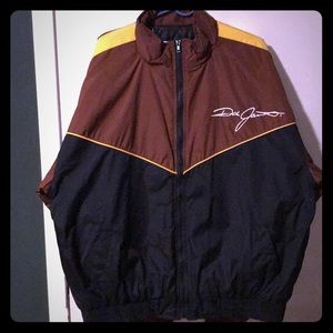 Vintage NASCAR brown black and yellow jacket